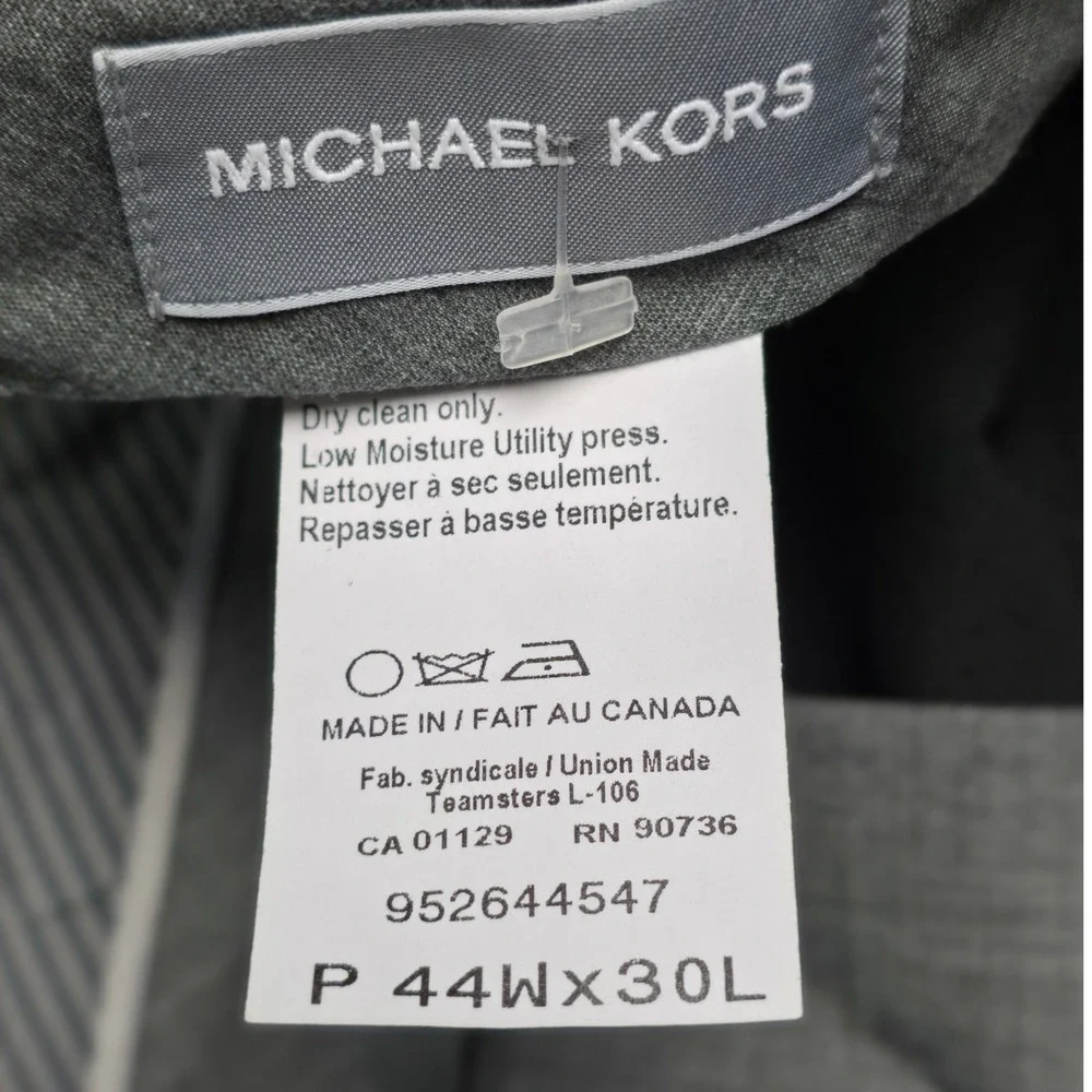 Michael Kors Dress Pants Mens‎ 44x30 Black Suit Separate Straight Leg *FLAW*